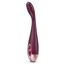 Vibrator Punctul G Zola 7 Moduri Vibratii, Functie Incalzire, Silicon, USB, Burgundy, 16.6 cm