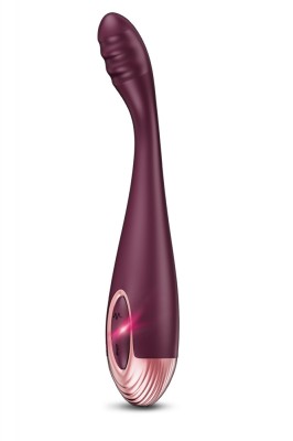 Vibrator Punctul G Zola 7 Moduri Vibratii, Functie Incalzire, Silicon, USB, Burgundy, 16.6 cm foto