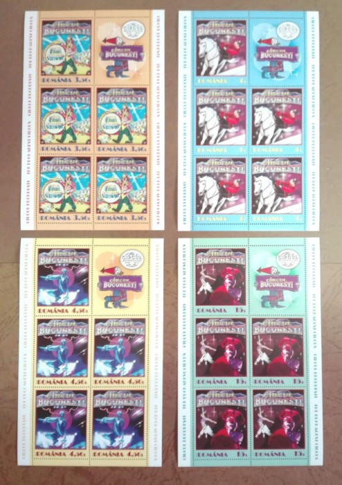 TIMBRE ROMANIA MNH LP2168b/2017 CIRCUL GLOBUS minicoala 5 timbre+ 1 vinieta