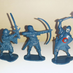 Airfix cavaleri Medieval Foot Soldiers 3 luptatori 1:32 plastic vintage SET14 T4