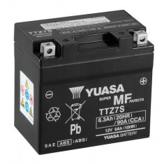 Baterie moto 12V 6.3Ah (TTZ7-S) AGM fara mentenanta (sigilata) Yuasa - dry - gata activata (echivalenta YTZ7-S)