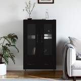 vidaXL Dulap &icirc;nalt, negru, 69,5x31x115 cm, lemn prelucrat