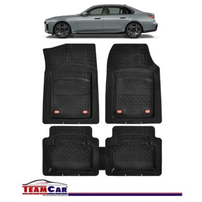 Covorase Auto TeamCar&amp;reg; Tip Tavita Compatibile BMW Seria 7 G70 (2022&amp;ndash;prezent) Negru Material Rezistent foto