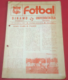 Program meci fotbal DINAMO Bucuresti - UNIVERSITATEA Craiova (17.10.1987)