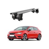 Bare transversale portbagaj auto aluminiu compatibile plafon neted Seat Leon 1P 2009-2013 argintii sau negre Cod: CB200101 Kit-103