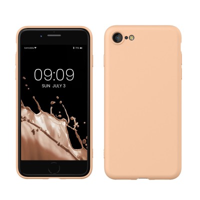 Husa Kwmobile pentru Apple iPhone 8/iPhone 7/iPhone SE 2, Crem, Silicon, KWM000010IU094C foto