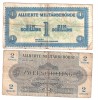AUSTRIA (OCUPATIA GERMANA) SET 1 EIN SI 2 ZWEI SCHILLING 1944