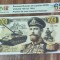 REPRODUCERE pe hartie cu filigran si fire UV proiect bancnota 100 Lei 1944 nr.187