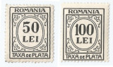 Romania, LP IV.18/1942, Taxa de plata format mic, model 1911, valori mari, MNH