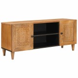 Cumpara ieftin Cabinet TV Maro deschis 105 x 33 x 46 cm Lemn masiv de mango