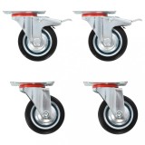 Gossi roti pivotante, 4 buc., 75 mm