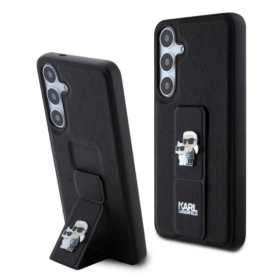 Husa pentru Samsung Galaxy S24 Plus - Karl Lagerfeld Saffiano Gripstand (KLHCS24MGSAKCPK) - Karl&amp;Choupette