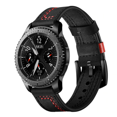 Curea de piele 22mm ceas Samsung Galaxy Watch 46mm Gear S3 Huawei Watch GT GT2 foto