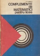 Complemente de matematici pentru licee foto