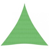 Panza Parasolar Triunghiulara Verde Deschis 5x6x6 m HDPE 160 g/m&sup2; Protectie UV Copertina Gradina Terasa