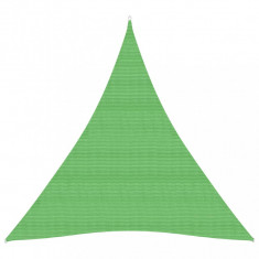 vidaXL Pânză parasolar, verde deschis, 5x6x6 m, 160 g/m², HDPE