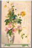 CPIB 23945 - CARTE POSTALA - FELICITARE - VAZA CU FLORI, GERMANIA, CIRCULATA, 1902, STAMPILE, TIMBRU, Printata