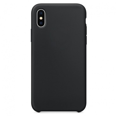 Husa TPU OEM Pure Silicone MP pentru Apple iPhone X / Apple iPhone XS, Neagra foto