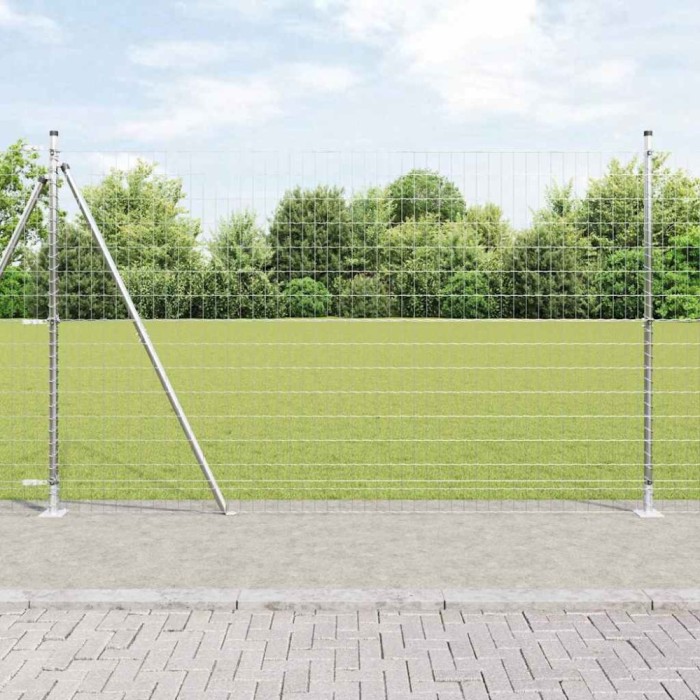 Euro Fence cu 7 st&acirc;lpi cu flanșă 1.4x10 m Oțel galvanizat