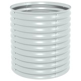 Cumpara ieftin Strat inaltat de gradina argintiu 80x80x81 cm otel galvanizat