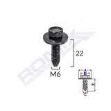 Surub Fixare Elemente Exterior Pentru Peugeot, Citroen 6X22mm Set 5 Buc 134637 C60619-RMX