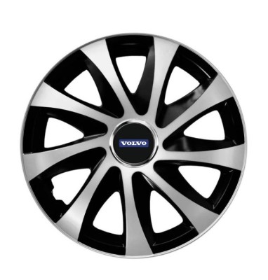 Set 4 capace roti Drift exrta Gri-Negru R14 pentru gama auto Volvo foto