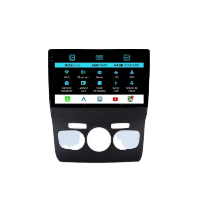 Navigatie Dedicata Citroen C4L (2013-2016), 2K, 4Gb Ram, 64Gb Stocare, Carplay foto
