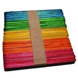 Accesorii creatie CNX lemn betisoare colorate didactic 9mm 50 piese