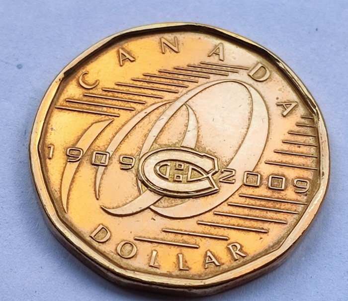105. Moneda Canada 1 dollar 2009 (100th Anniversary of the Montreal Canadiens)
