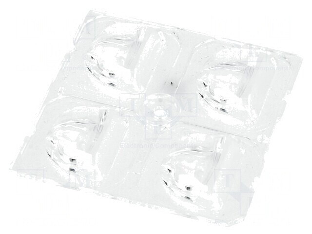 Lentilă LED Pătrată Transparentă 6mm