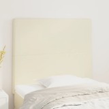 vidaXL Tăblii de pat, 2 buc., crem, 80x5x78/88 cm, piele ecologică
