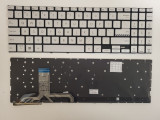 Tastatura Laptop, Asus, VivoBook 16 X1603Z, X1603ZA, iluminata, argintie, layout US