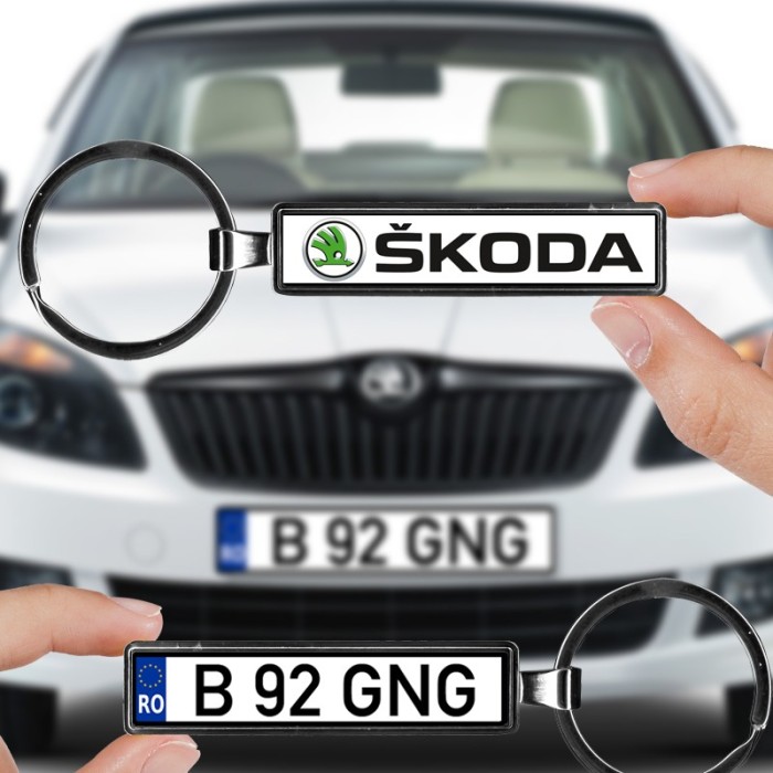 Breloc numar auto Skoda Breloc numar auto Skoda