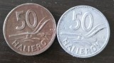 Lot 2 monede difeeite Slovacia - 50 Halierov 1941 și 1943, Europa
