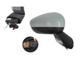 Oglinda exterioara Citroen C3, 03.2010-12.2016, Dreapta, reglare electrica; grunduit; incalzita; geam convex; cromat; senzor temperatura; pliere elec