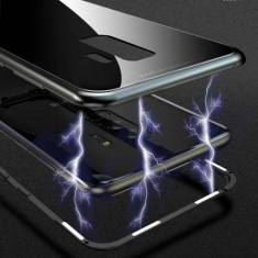 Husa protectie pentru Samsung Galaxy Note 8 Magnetica Negru cu spate de sticla securizata premium