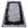 Covor CORE A004 Cadru, Umbrită - structural, două niveluri de l&acirc;nă, negru / gri deschis, 80x150 cm, Dreptunghi, Lana