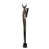 Figurina Ren cu sfesnic lumanare polirasina multicolora 26x19x160 cm