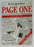 PAGE ONE , MAJOR EVENTS 1920 -1984 AS PRESENTED IN &#039; THE NEW YORK TIMES &#039; , APARUTA 1984
