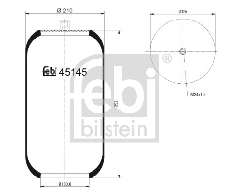 FEBI BILSTEIN 45145 Burduf, suspensie pneumatica