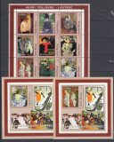 Cumpara ieftin Guinea-Bissau 2001 - Pictura - TOULOUSE LAUTREC - 2 BL + KB - MNH, Nestampilat