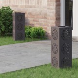 vidaXL Lumină LED Solară pentru Alei 2 pcs Negru Oțel laminat la rece 879779