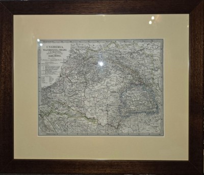 Harta veche, Ungaria, Transilvania, Croatia, Galizia si Bucovina, 1897 foto