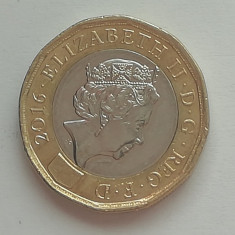 M3 C50 - Moneda foarte veche - Anglia - o lira sterlina - 2016