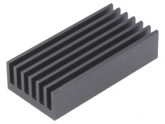 Radiator Extrudat Negru cu Aripioare 50mm x 24,2mm 9,5K/W foto