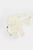 Set 3 piese:bluza, pantaloni si caciulita Printed, BabyCosy, 50% modal+50% bumbac, Ecru (Marime: 12-18 Luni)