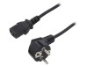 Cablu de Alimentare 3x0,75mm2 cu Ştecăr &icirc;n Unghi şi Conector IEC C13