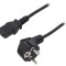 Cablu de Alimentare 3x0,75mm2 cu Ştecăr &icirc;n Unghi şi Conector IEC C13
