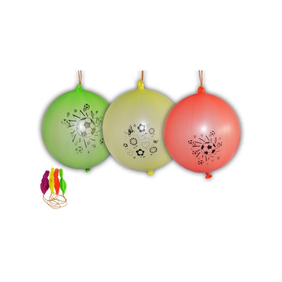 Baloane multicolore, cu elastic, 50 buc/set foto