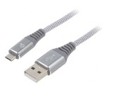 Cablu USB 2.0 A la Micro B Aurit 1m Gri, Gembird